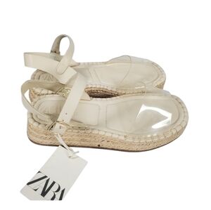 Zara Vinyl Wedge Sandals